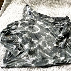 Ideology Gray Tie Dye Hoodie And Joggers Lounge Set